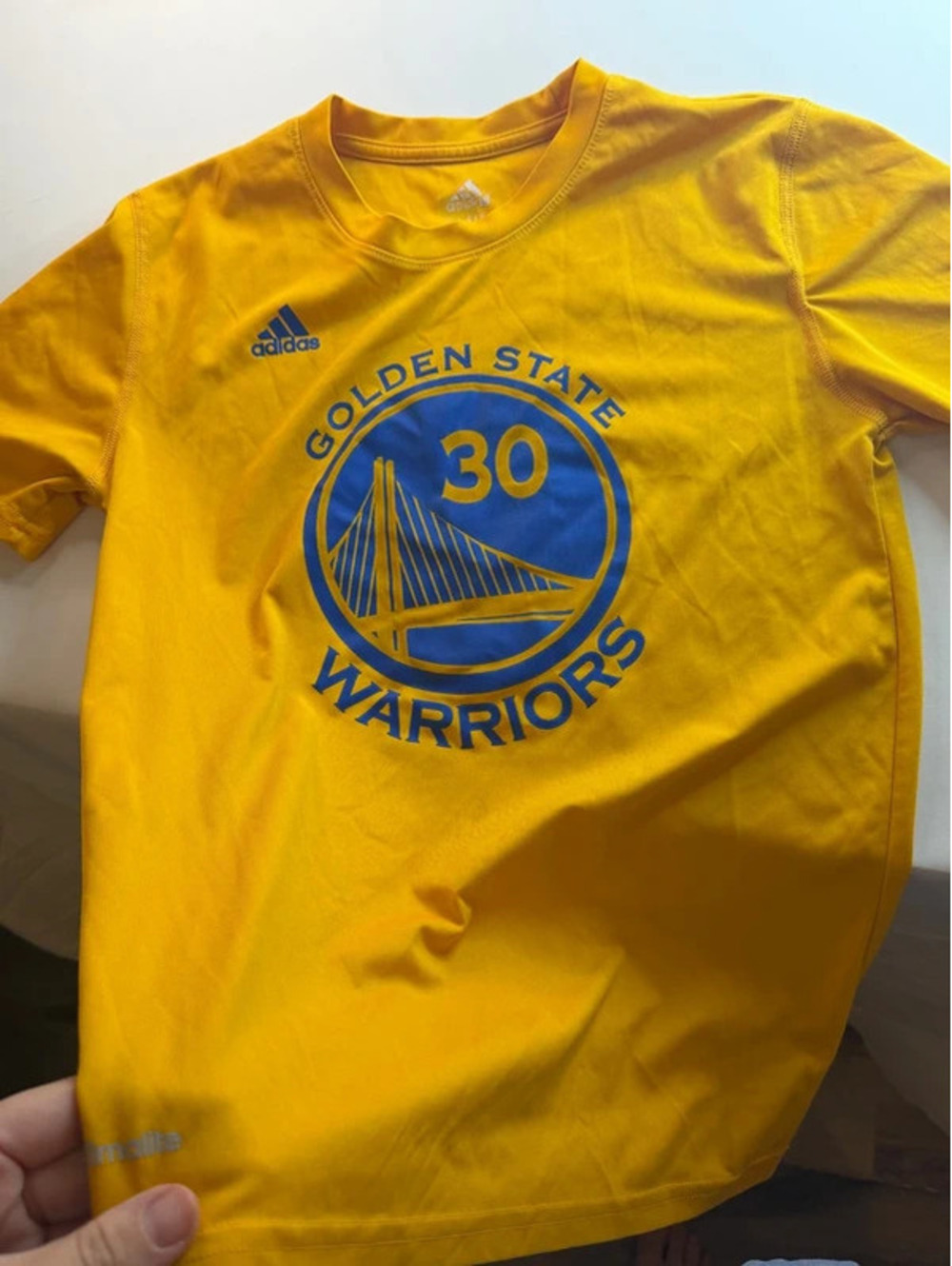 Adidas Stephen Curry #30 Warriors NBA Yellow Jersey Shirt Youth L